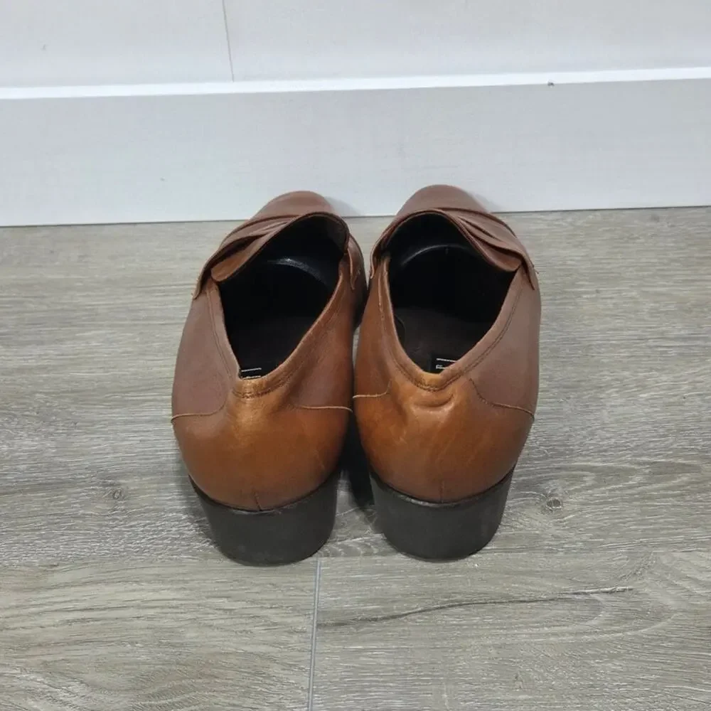 Amalfi Vintage Brown Leather Woman's Loafers Size 10.5